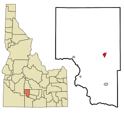 Gooding County Idaho Incorporated and Unincorporated areas Gooding Highlighted